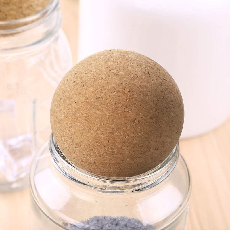 MUGLIO 3 inch Wine Cork Ball Wooden Cork Ball Stopper for Wine Decanter Carafe Bottle Replacementï¼ˆ2 Pcs) - Image 3